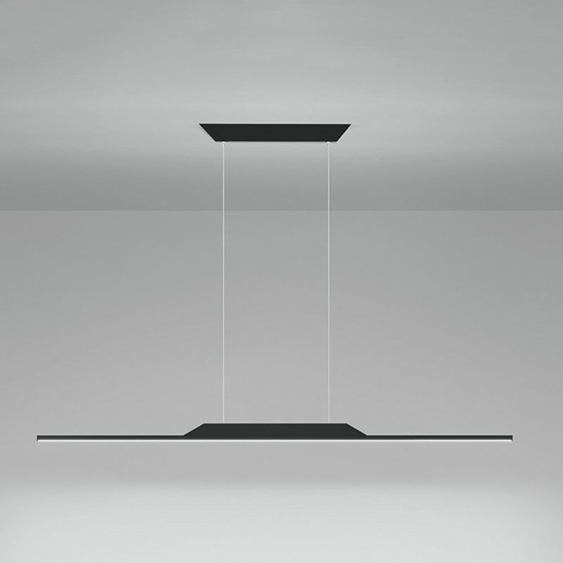 Modern Metal Island Light Straight LED Island Pendant for Dining Room