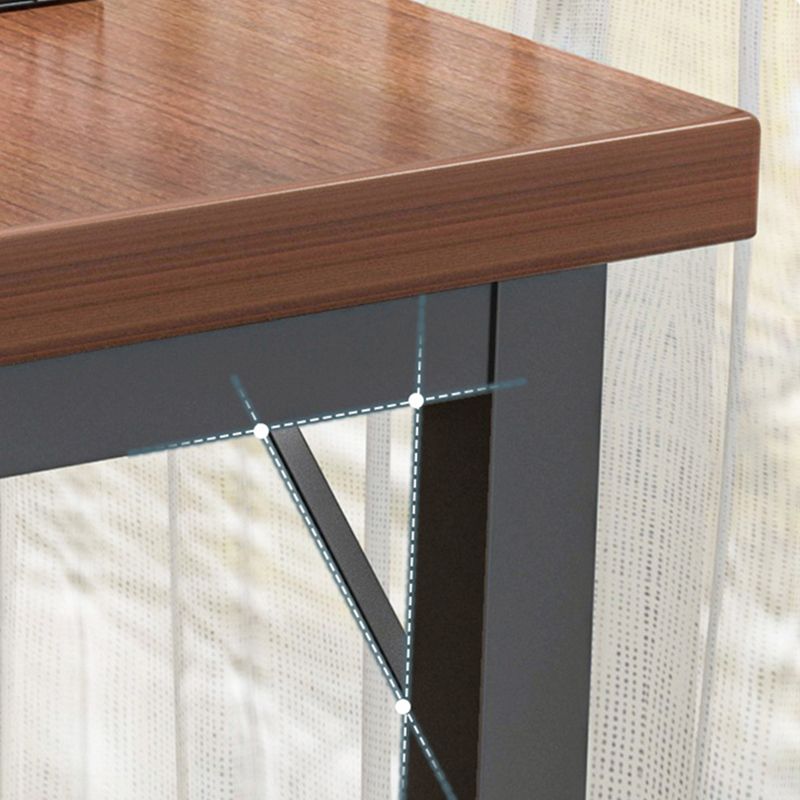 Modern Simple Indoor Bar Table Rectangle Bar Stool Table with Footrest