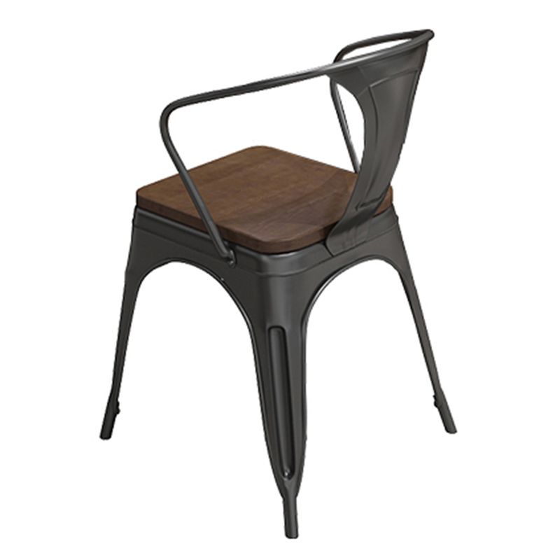 Pine Wood Dark Brown Dining Table Set 1/4/5 Pcs Industrial Dinette Set for Home