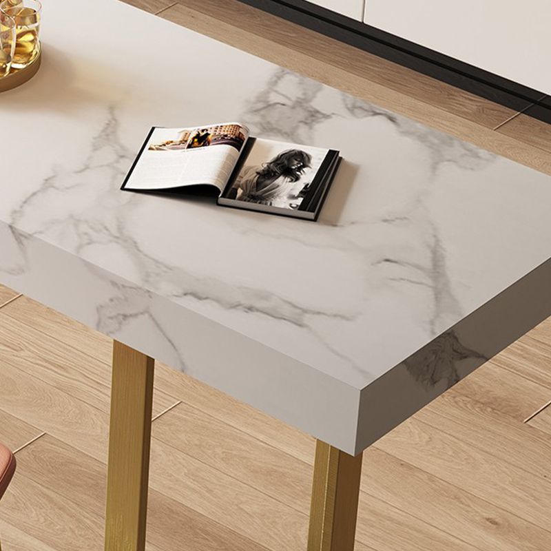 Rectangle Bistro Accent Dining Table Glam Pub Height Dining Table