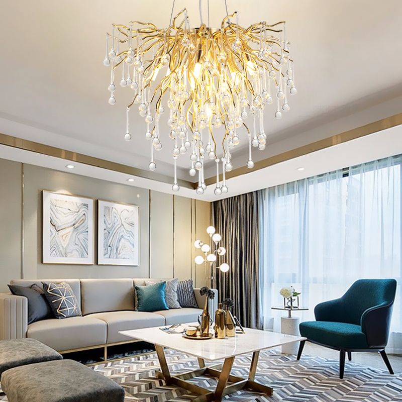 American Style Chandelier Crystal Multi Light Hanging Lights for Bedroom