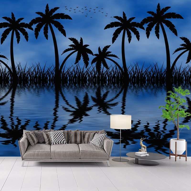 Tropical Landscape Mildew Resistant Wallpaper Illustration Sleeping Room Wall Mural