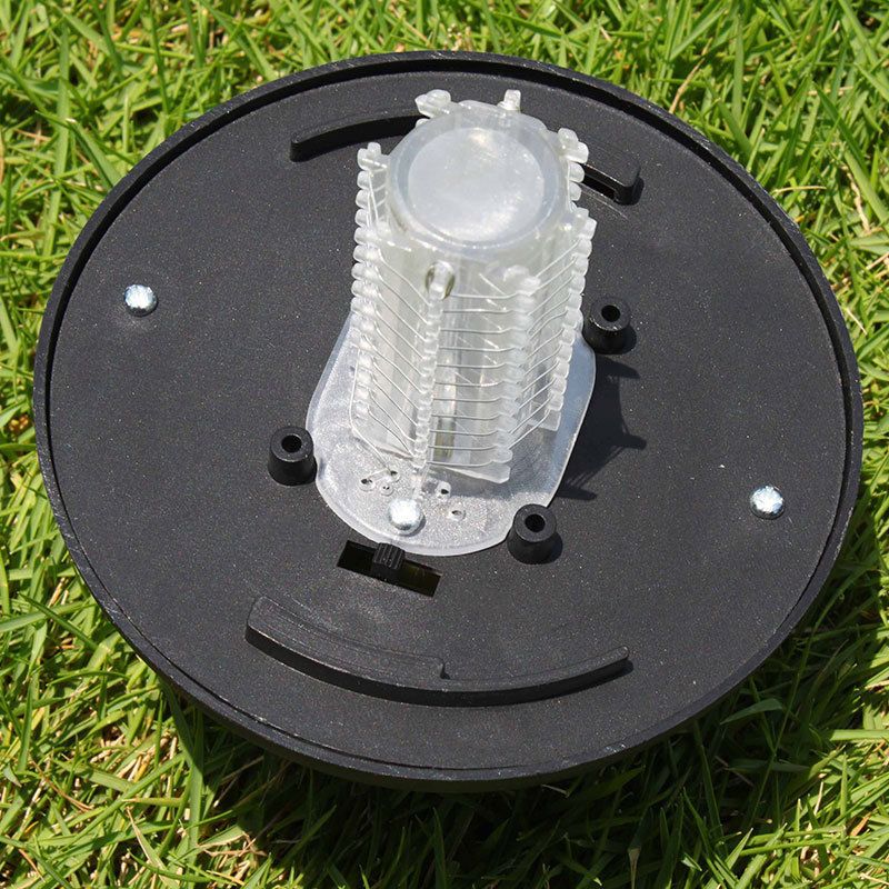 Hexagonal Palace Solar Lawn Lighting Art Decor Plastic Black LED Mosquito Repellent Light