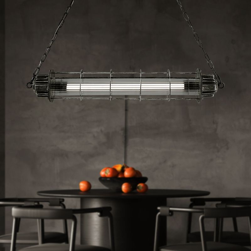 Industrial Pendant Light Metal Frame Light Room Foyer Light