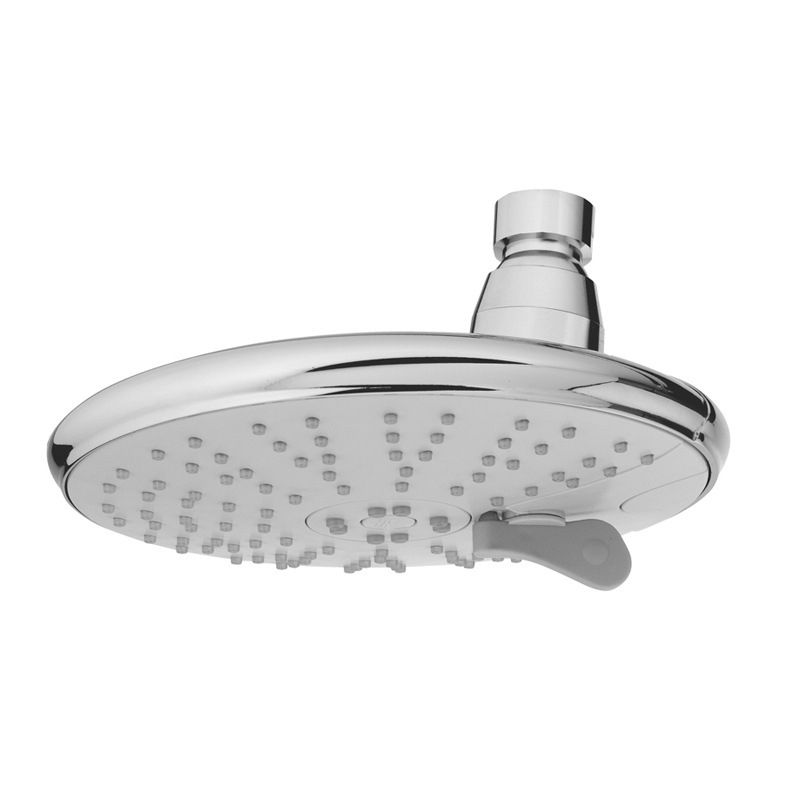 Silver Dual Shower Head with Diverter Adjustable Spray Pattern Wall-Mount Showerhead