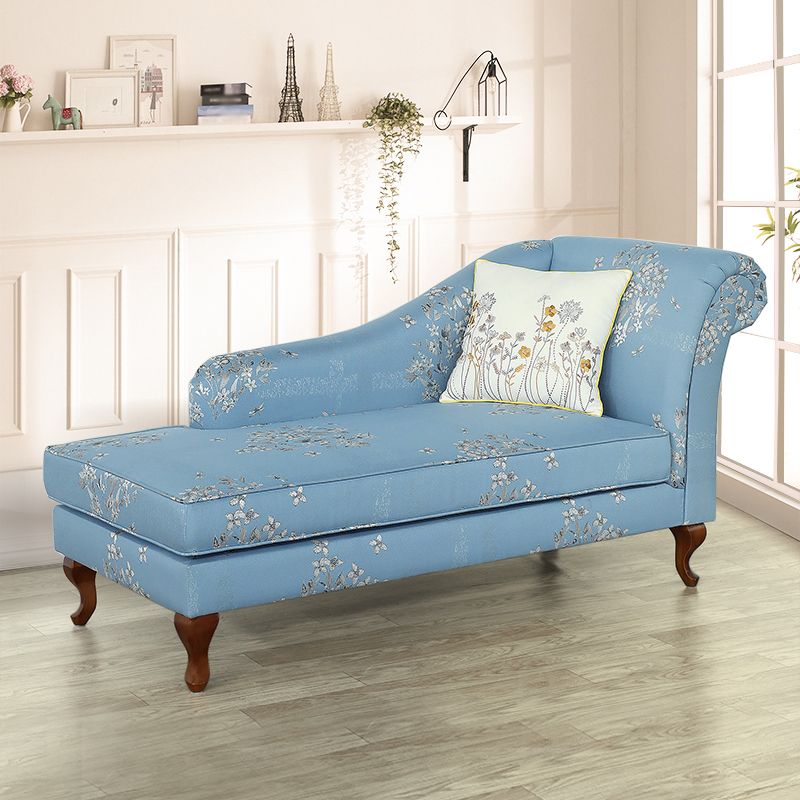 Living Room Upholstered Chaise Modern Style Rolled Arms Chaise