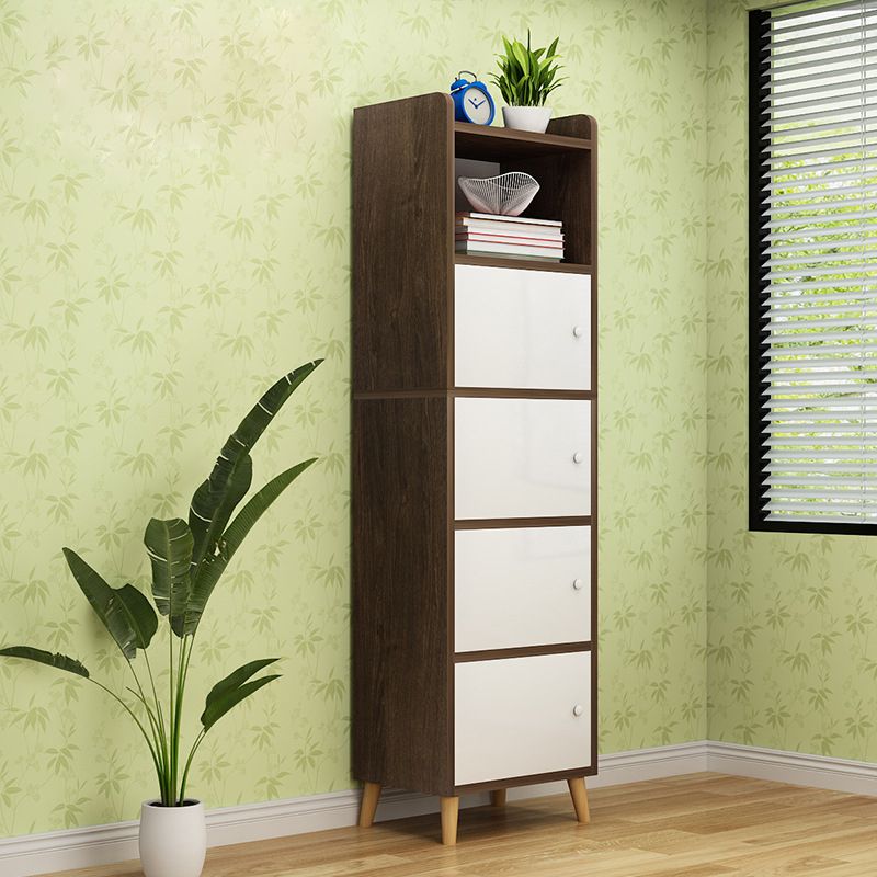 Scratch Resistant Rectangle Accent Cabinet 9.84" Wide Contemporary Wooden Cabinet