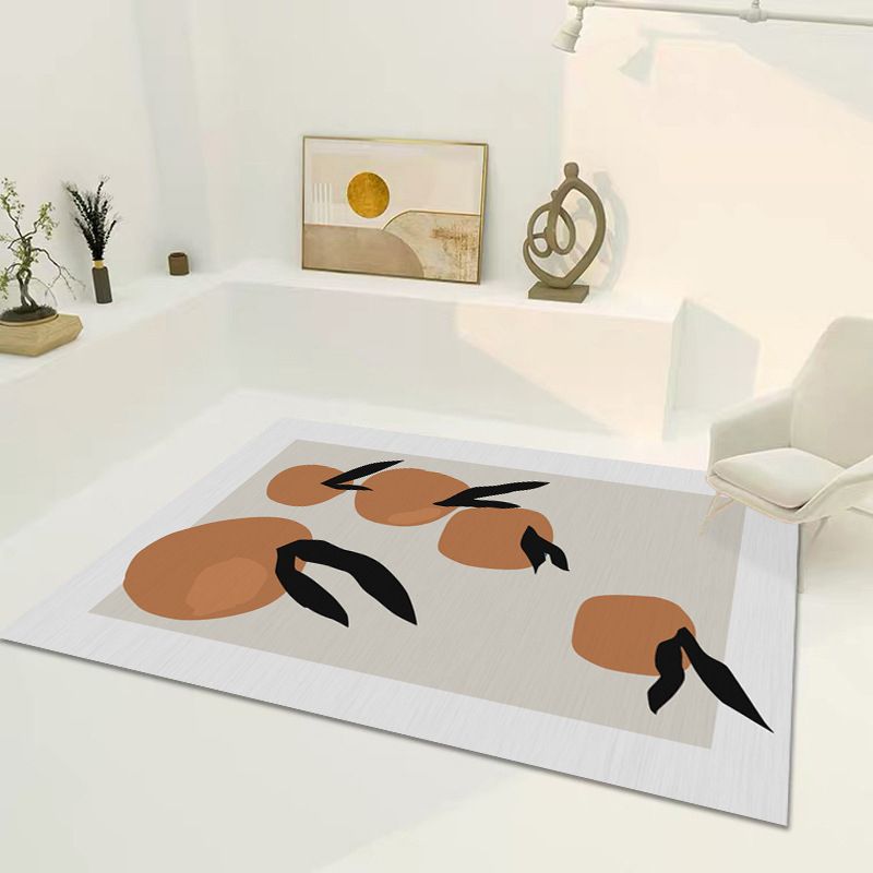 Tapis moderne jaune en polyester tapis de couleur de couleur non glissant le tapis de support pour décoration de la maison