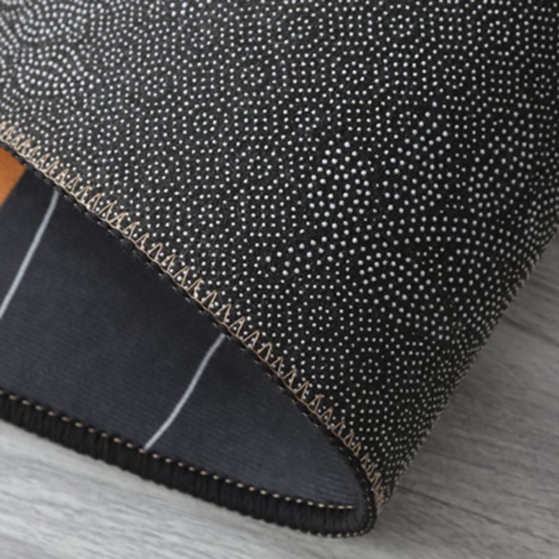 Orange Modern Area Carpet Geometric Print Polyester Area Rug Stain Resistant Rug for Living Room