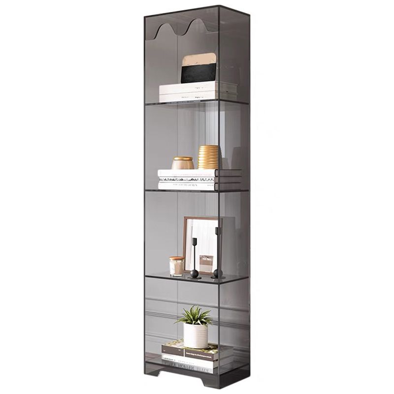 Contemporary Closed Back Standard Bookshelf Acrylic Bookcase for Study Room