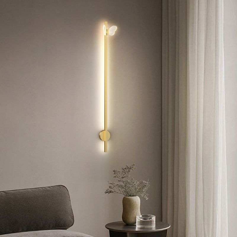 Linear Shape Metal Wall Lights Modern Style 2 Light Wall Mounted Light Fixtures