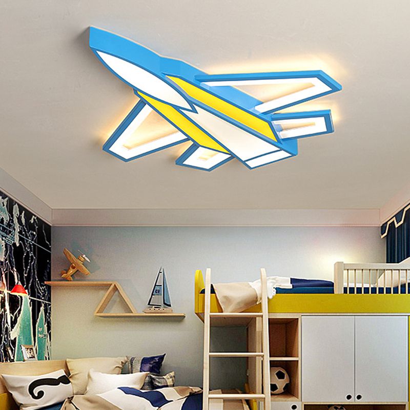 Lampe encastrée en forme d'avion, 1 lumière en métal, projecteur encastré pour chambre d'enfant