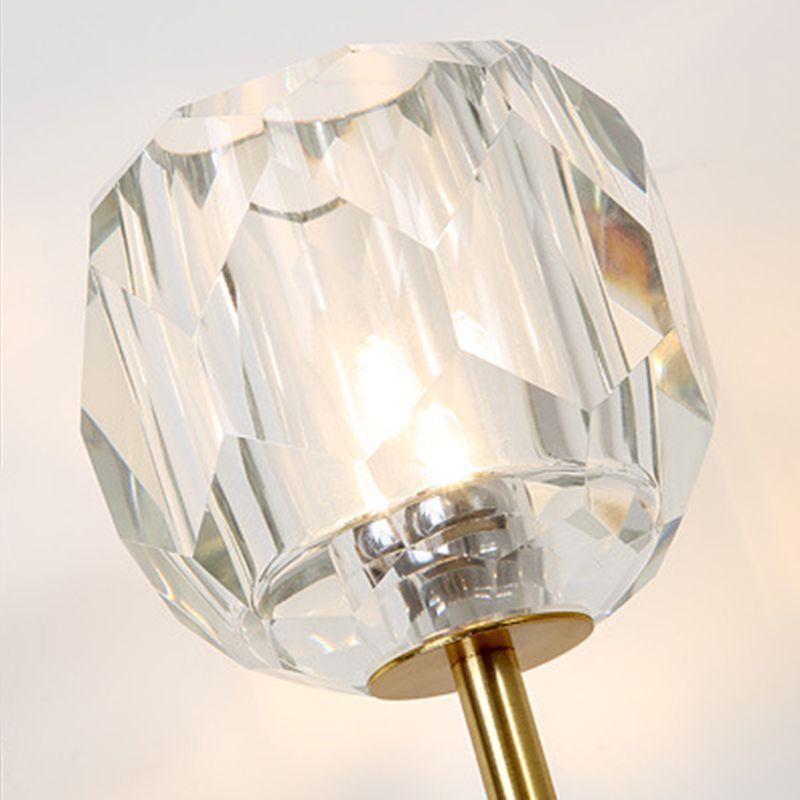 Mid-Century Armed Wall Lighting Ideas 1 Light Wall Sconces with Crystal Shade