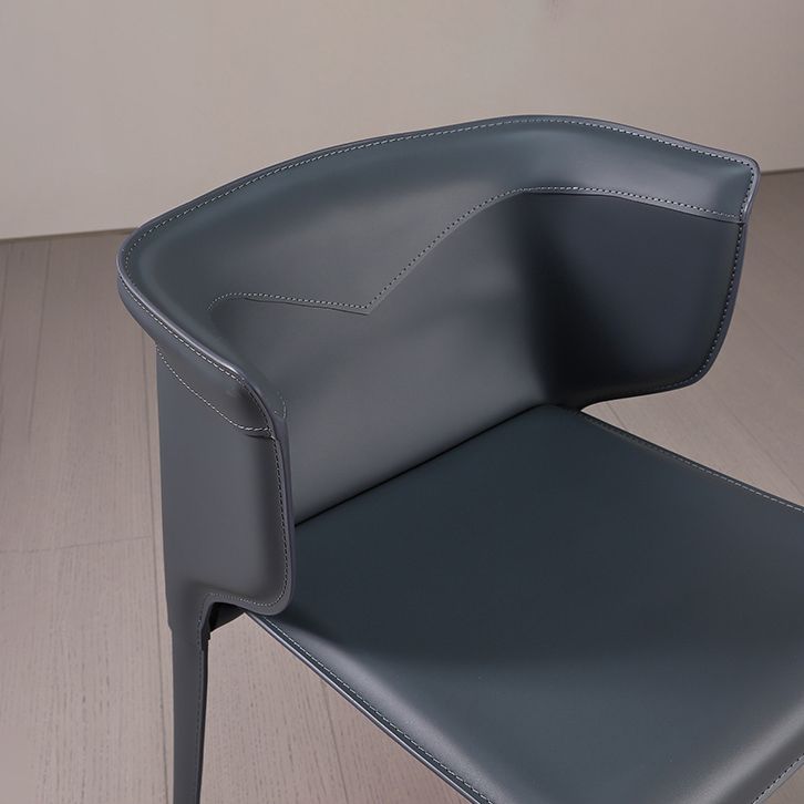 Faux Leather Contemporary Side Chair Matte Finish Home Dining Chair