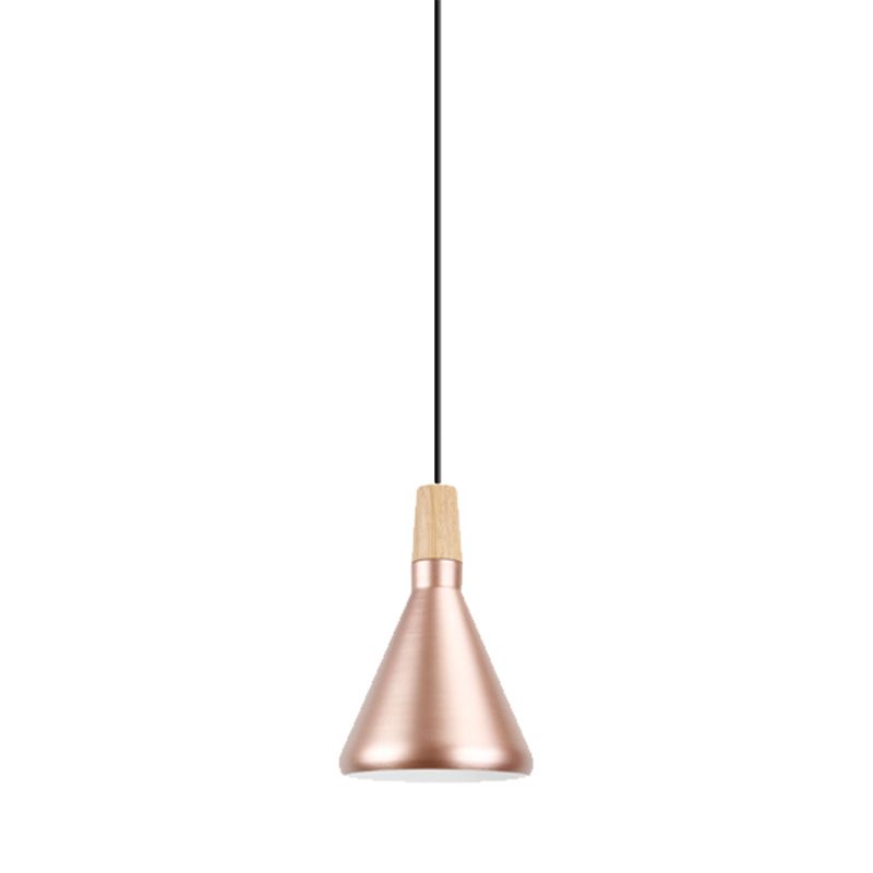 Roségold -Pyramiden -Anhängerlampe 1 Kopf Moderne Aluminium Hanging Lampe für den Untersuchungsraum