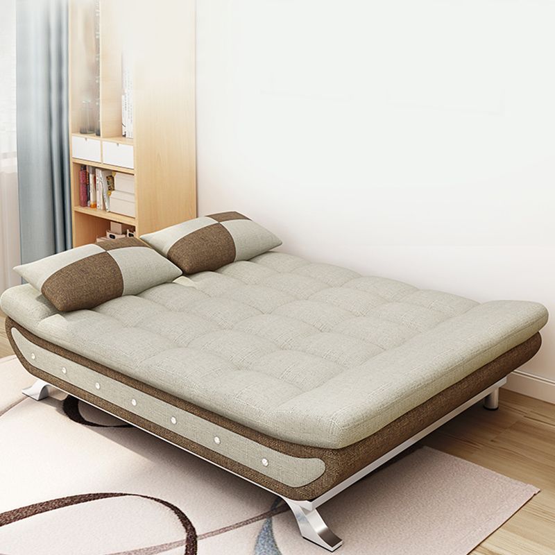 74.80 "W √ó 35.43" d √ó 35.43 "H Keks Back -Leinen -Armless -Sofa mit faltbarem