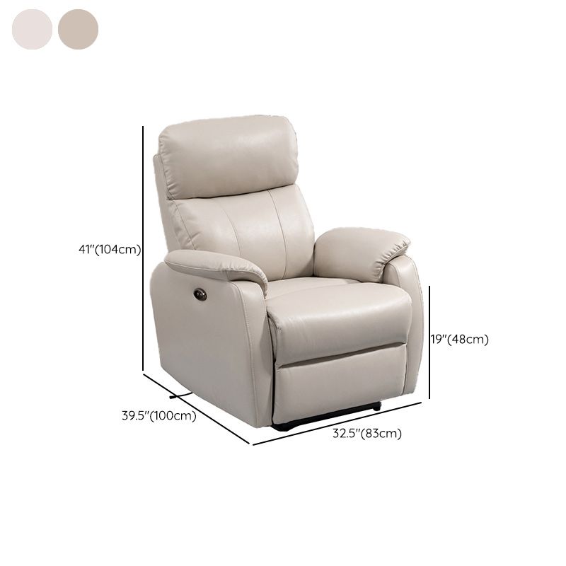 Contemporary Leather Recliner 32.7" Wide Standard Recliner with Footrest