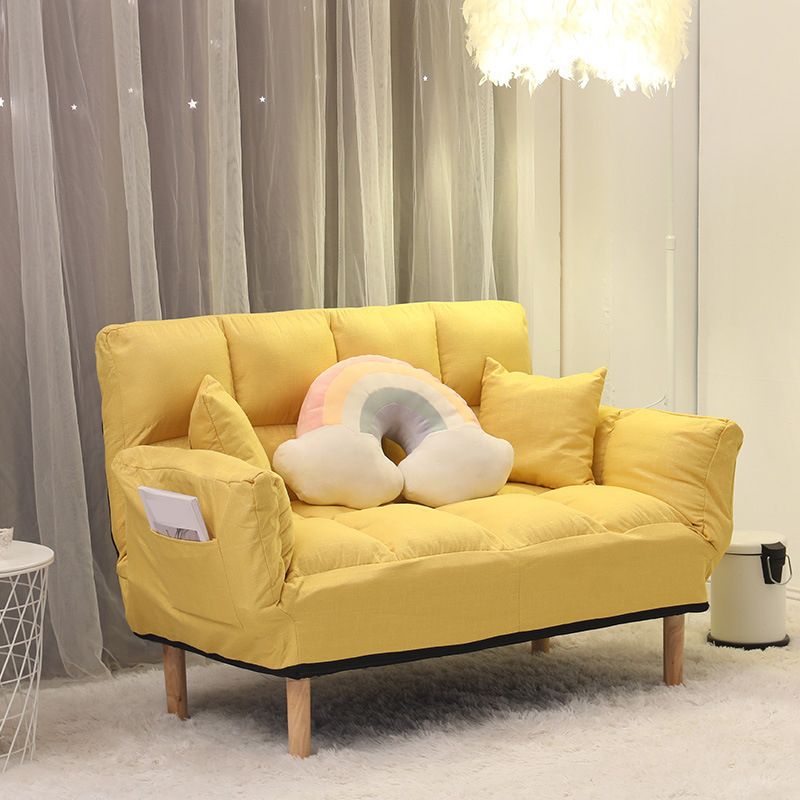 Contemporary Biscuit Back Square Arm Linen with Storage Seating
