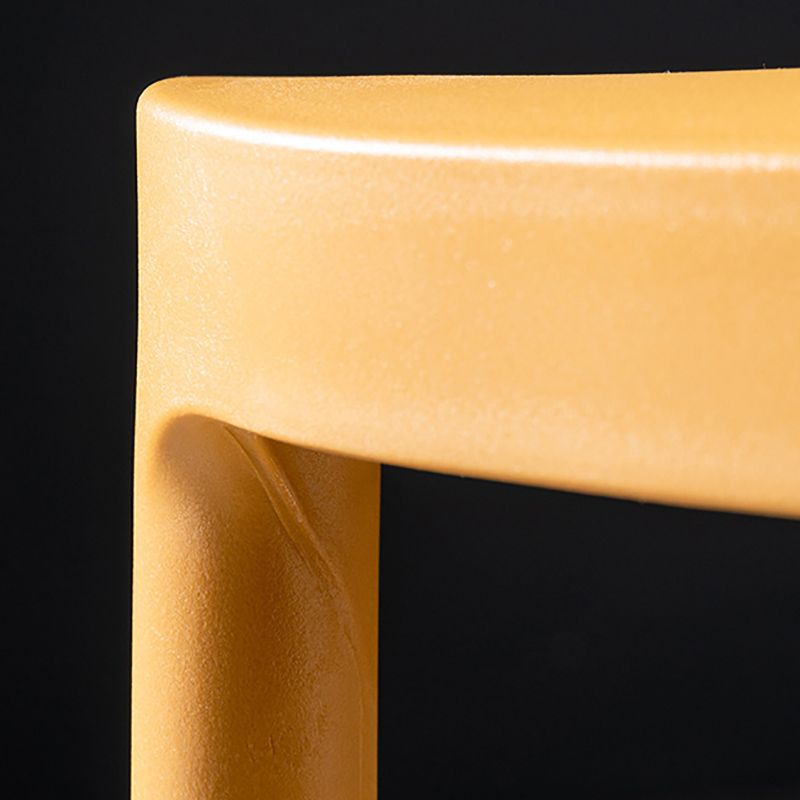 Modern Plastic Barstool Low Back Counter Stool in Matte Finish