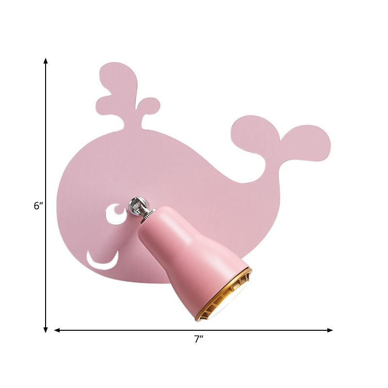 Nordic Horn Shape Wall Sconce 1 Head Metal LED Wall Light with Animal for Game Room