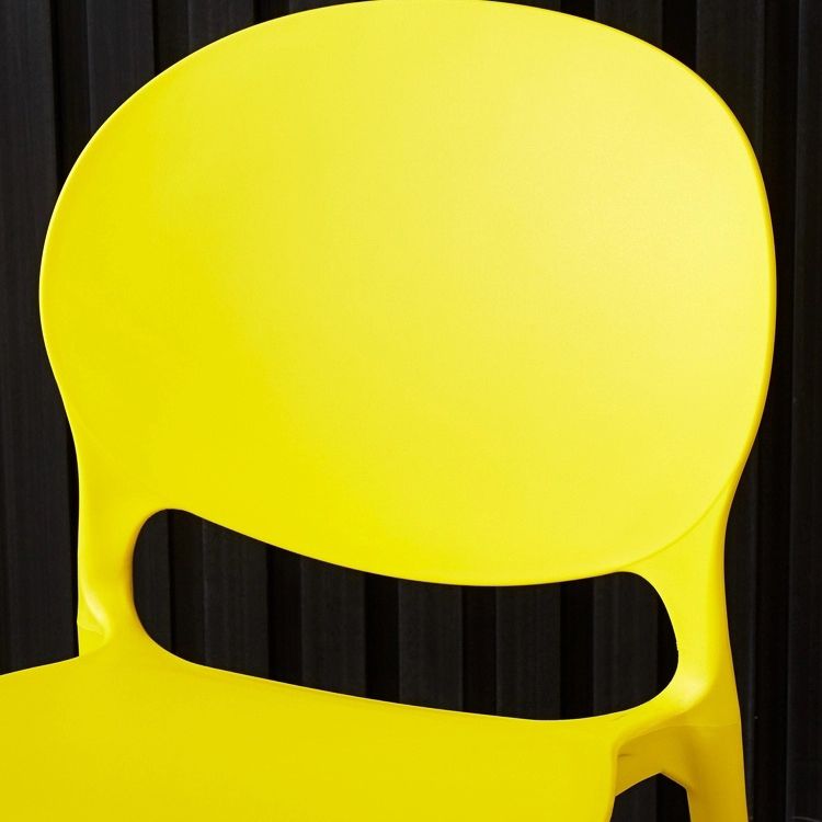 Plastic Open Back Dining Chair Indoor-Outdoor Stackable Side Chair