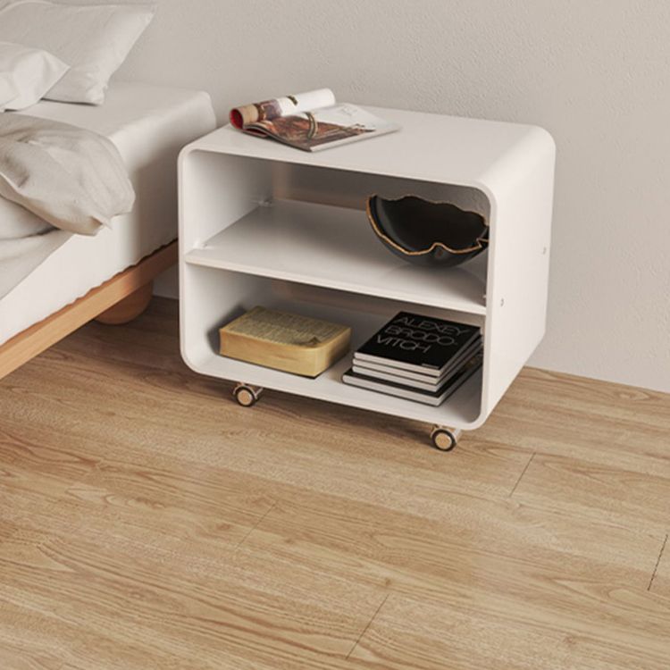 Modern Acrylic Bed Nightstand Open Storage Accent Table Nightstand