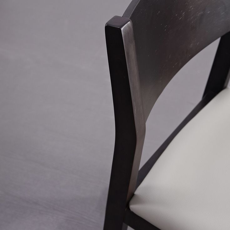 Contemporary Solid Wood Armless Dining Chairs Open Back Dining Side Chair