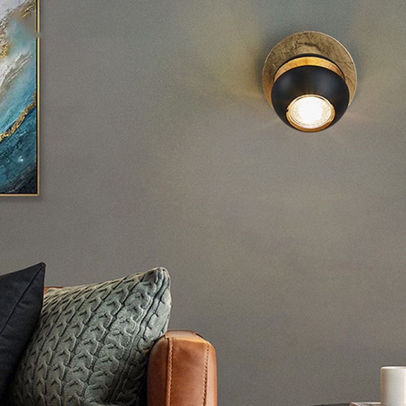 1-Light Wall Light Fixtures Modern Metal Shade Wall Mounted Lighting for Bedroom