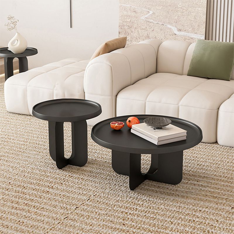 Abstract Coffee Table Modern Metal Tray Top Coffee Cocktail Table