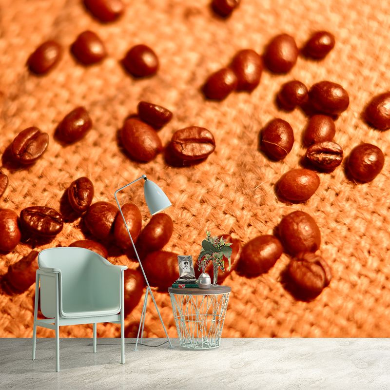 Coffee Beans Stain-Resistant Coffee Shop Wall Decoration, Made to Measure