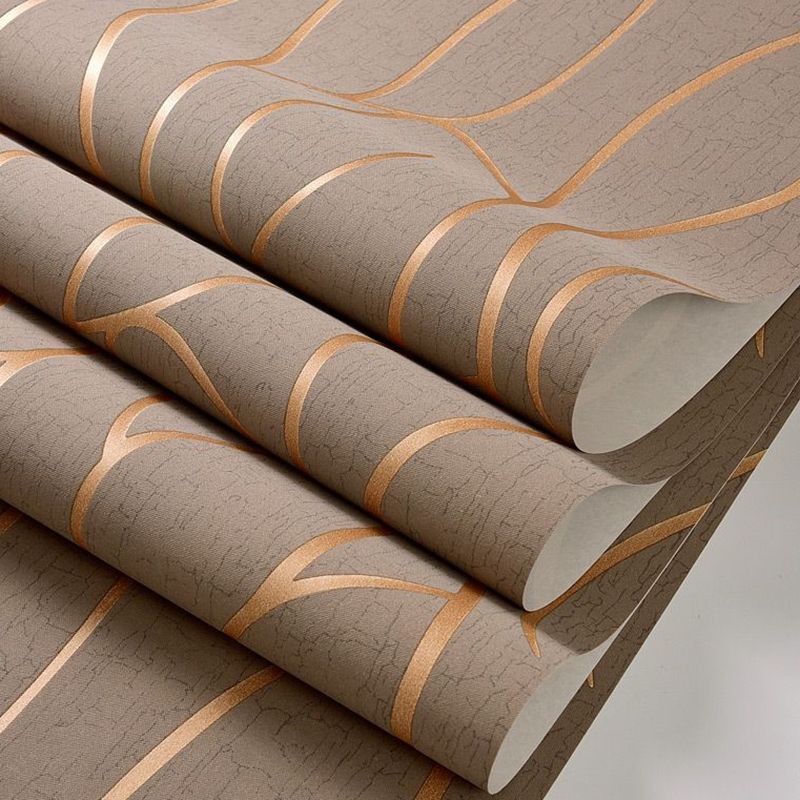 Pastel Color Stripe Wallpaper Roll Stain Resistant Wall Covering for Living Room