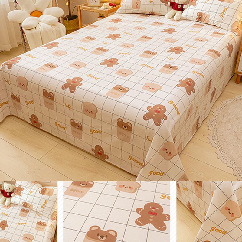 Cotton Bed Sheet Patterned Breathable Fade Resistant Soft Bed Sheet Set