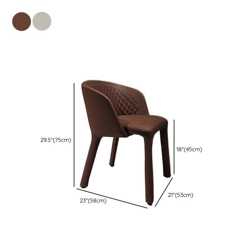 Contemporary Parsons Chairs Upholstered Dining Chairs with Metal Legs