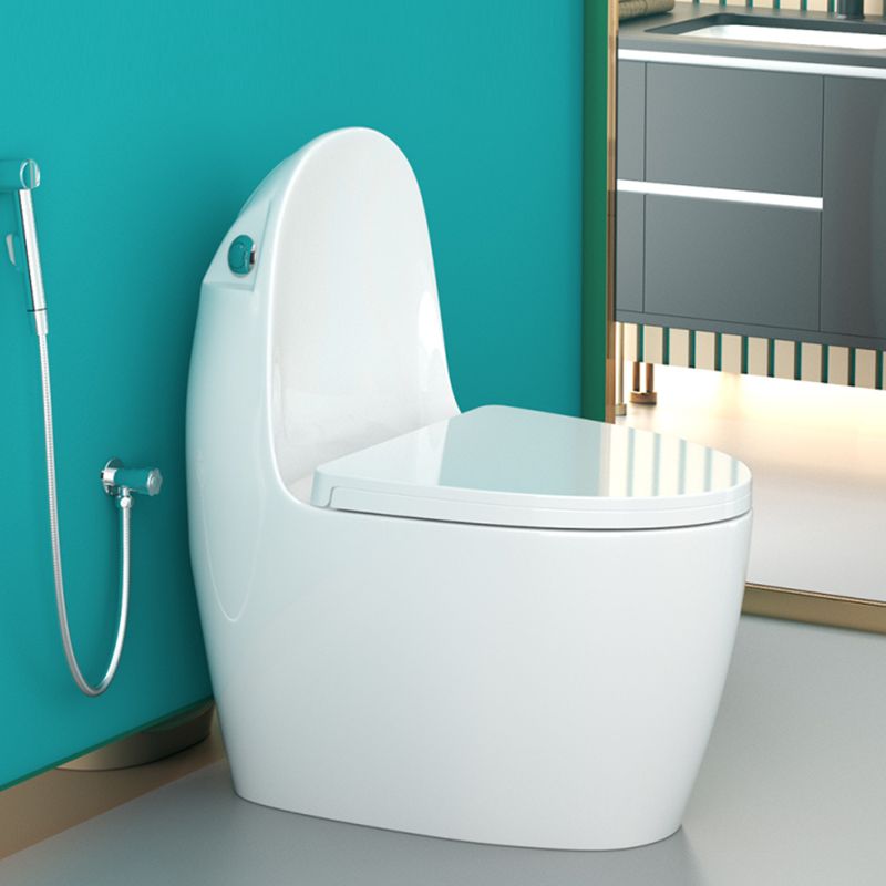 Modern Ceramic Flush Toilet Floor Mounted Urine Toilet with Seat for Washroom