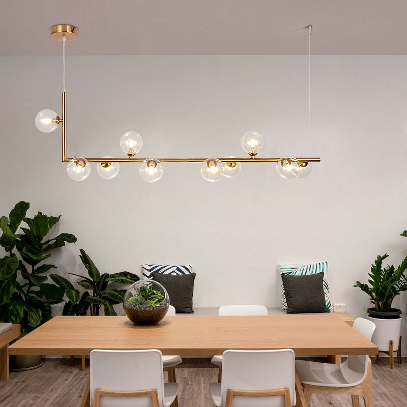 10 Lichte keukeneiland hanglage lineaire hanglampen eiland verlichtingsarmaturen