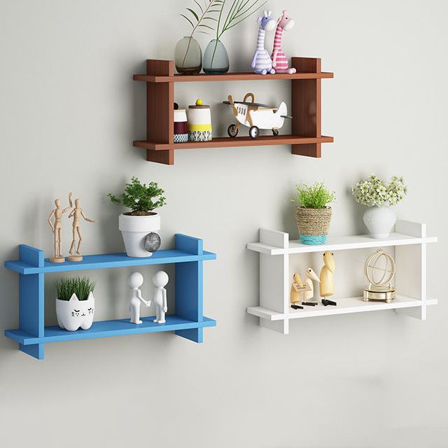 11.8" H Modern Floating Bookshelf Manufactured Wood Bookcase