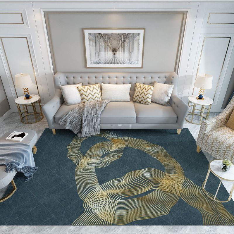 Hedendaags artistiek gedrukt tapijten Polyester binnen tapijt Non-slip achterstappert tapijt voor woonkamer