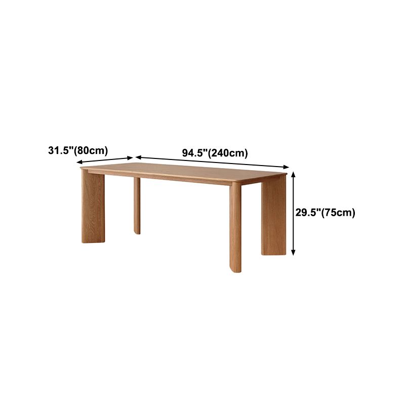 Rectangle Dining Site Table Pine Solid Wood Furniture with 4 Legs