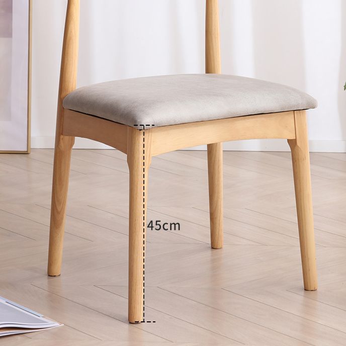 Chaise de salle de maison scandinave ouverte en bois ouvert chaise de salle à manger rembourrée