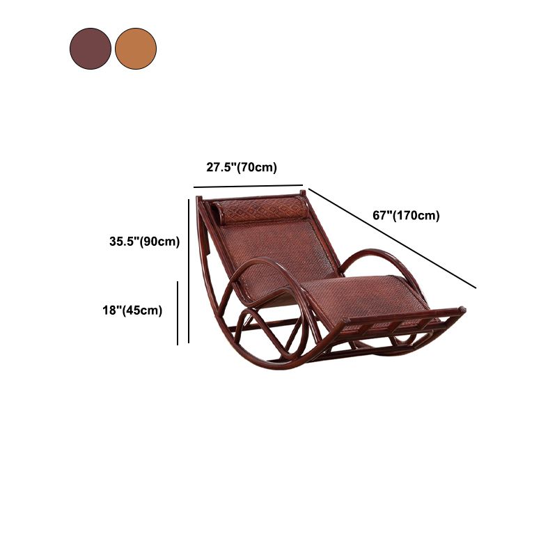 Metal Traditional Rocking Accent Chair Reclining Spindle Rocker Chair 27.6" Wide