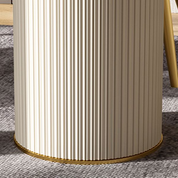 Metal Traditional Luxury Oval Indoor Table Sintered Stone Table with 3 Legs