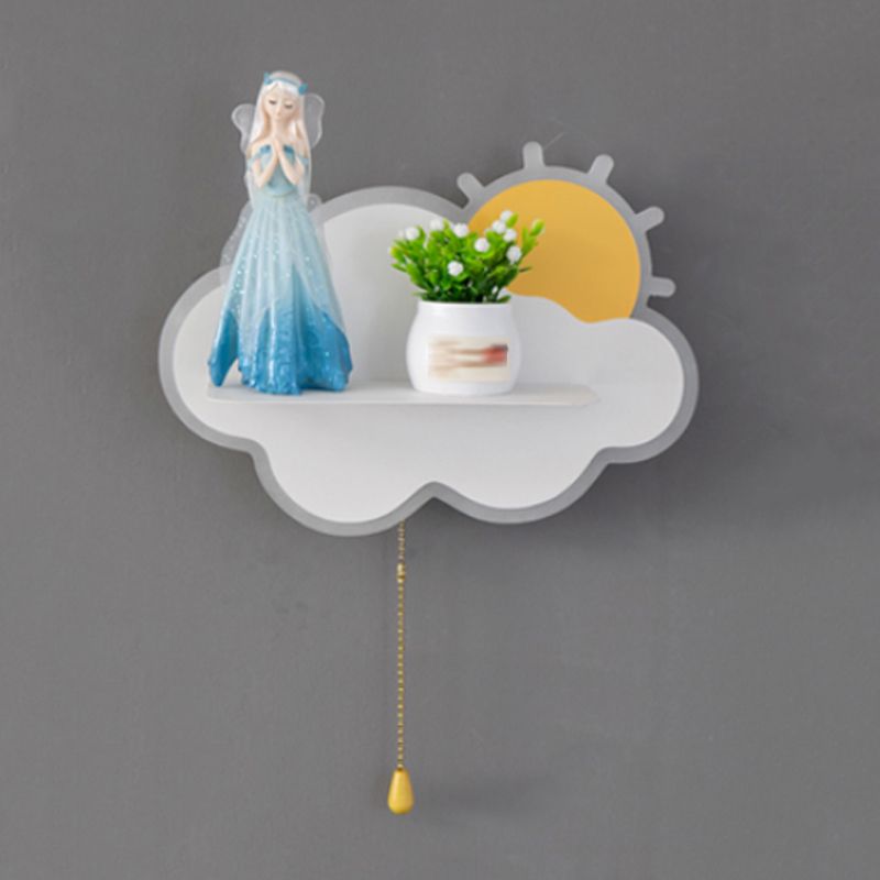 Modern Style Cloud Shaped Sconce Light Fixtures Metal 1 Light Wall Mounted Lighting