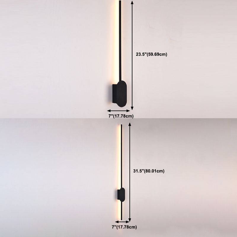 Modern Style Linear Shape Wall Sconce Metal Wall Lighting for Bedroom