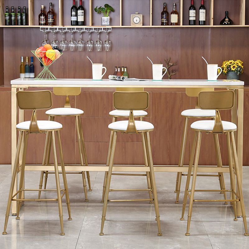 Glam Pub Table Solid Wood Bar Height Rectangle Bar Table for Breakroom