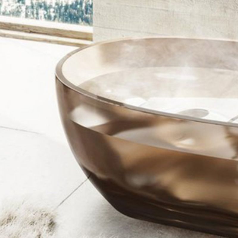Soaking Back to Wall Bathtub Antique Finish Freestanding Bath Tub