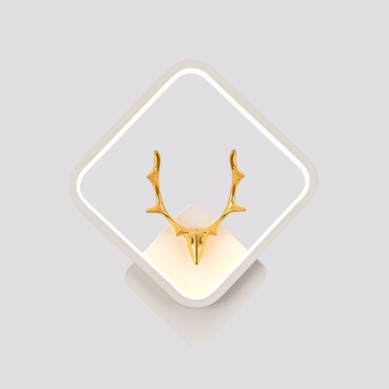 Metal Geometric Shape Wall Mount Lighting Modern Style 1-Light Wall Mounted Light Fixture