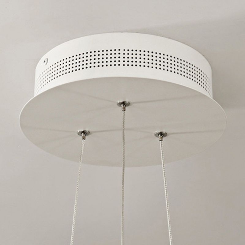 Modern Minimalist LED Pendant Light Aluminium Linear Hanging Lamp with Silicone Shade