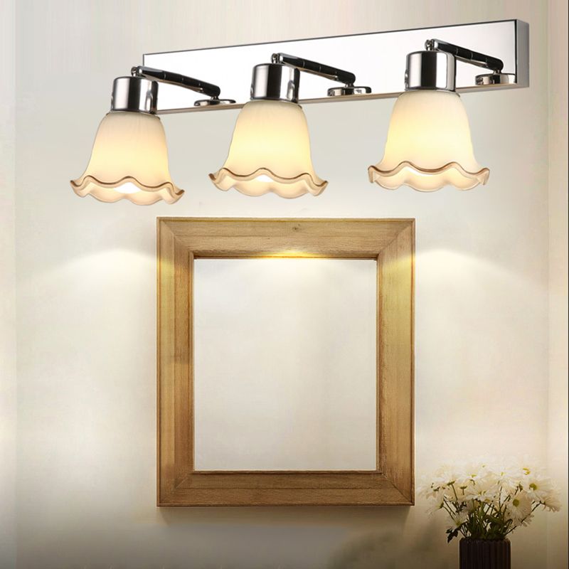 Luminaire miroir moderne Lithinage de mur de salle de bain en verre simpliste