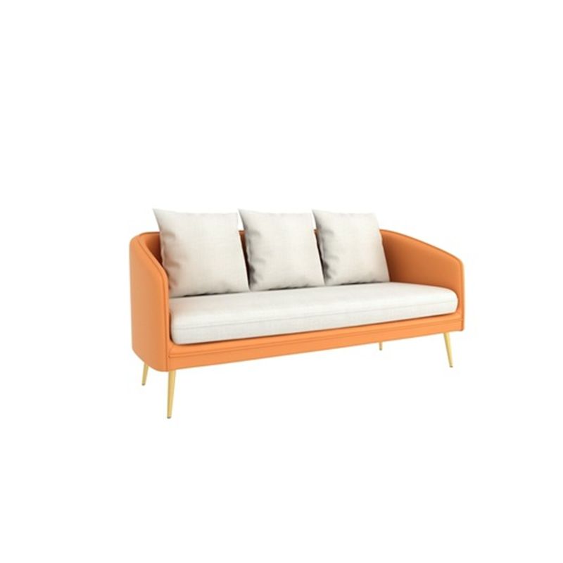 Faux Leather 27.56" W Tight Back Sofa for Living Room, Apartment