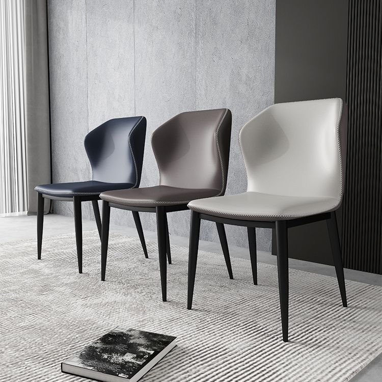 Sillas de comedor de metal industrial, silla lateral sin brazos para uso en restaurantes (juego de 2)